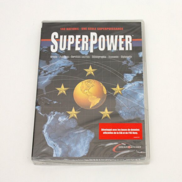 Sealed SuperPower PC Game 2003 French Version Political Strategy Game Windows - Picture 1 of 2